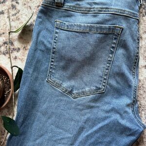 CAbi Blue Denim Jeans with Button Detail